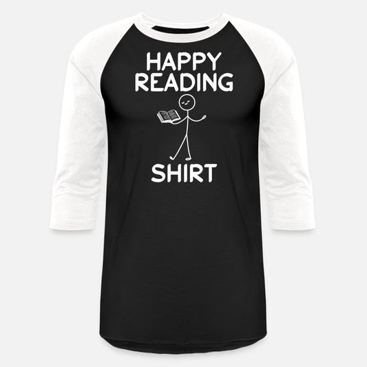 Happy Reading Shirt Book Lover Stick Figure