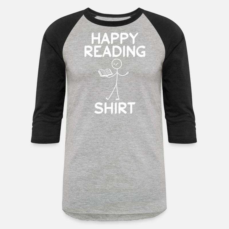 Happy Reading Shirt Book Lover Stick Figure