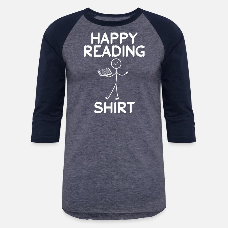 Happy Reading Shirt Book Lover Stick Figure
