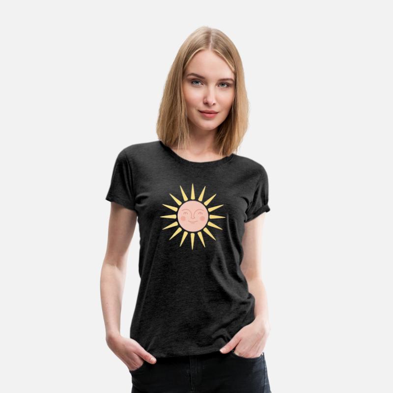 Happy Retro Sun Face Sunshine