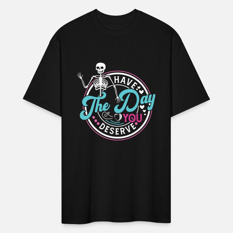 Have The Day You Deserve Peace Sign Skeleton