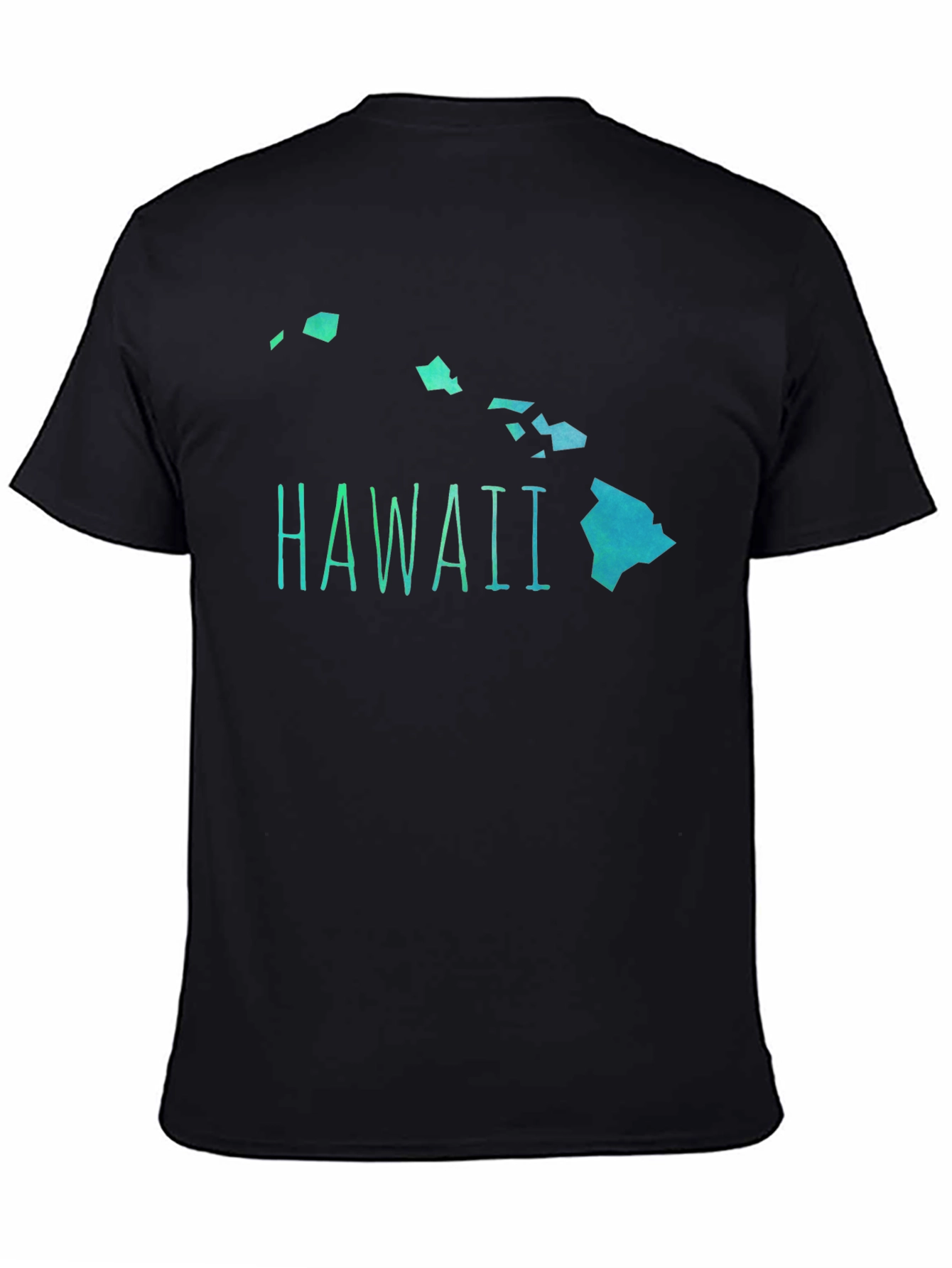 Hawaii Islands Graphic Mens Black T-Shirt
