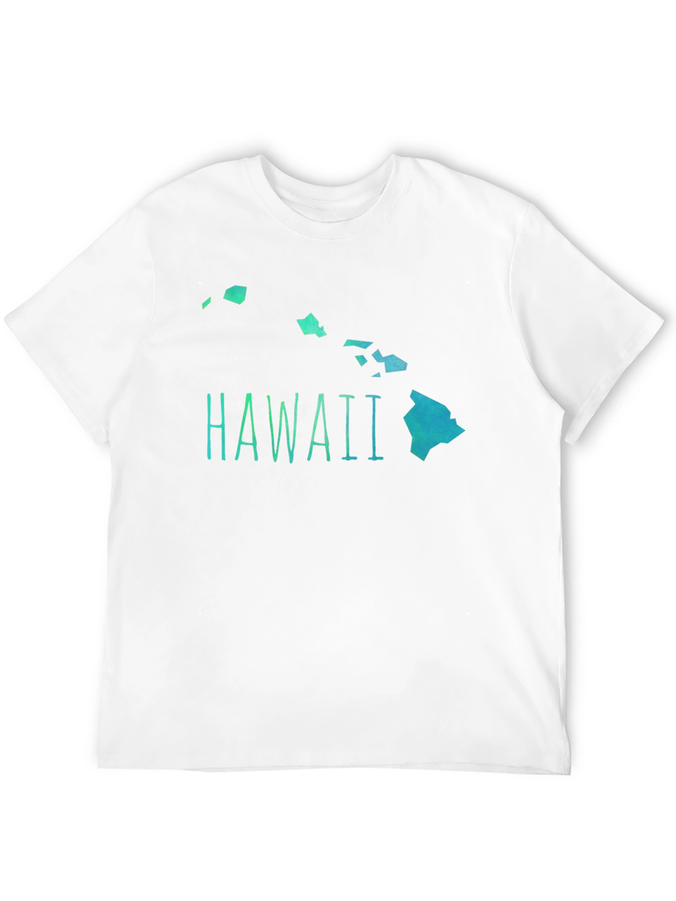 Hawaii Islands Graphic Mens Black T-Shirt