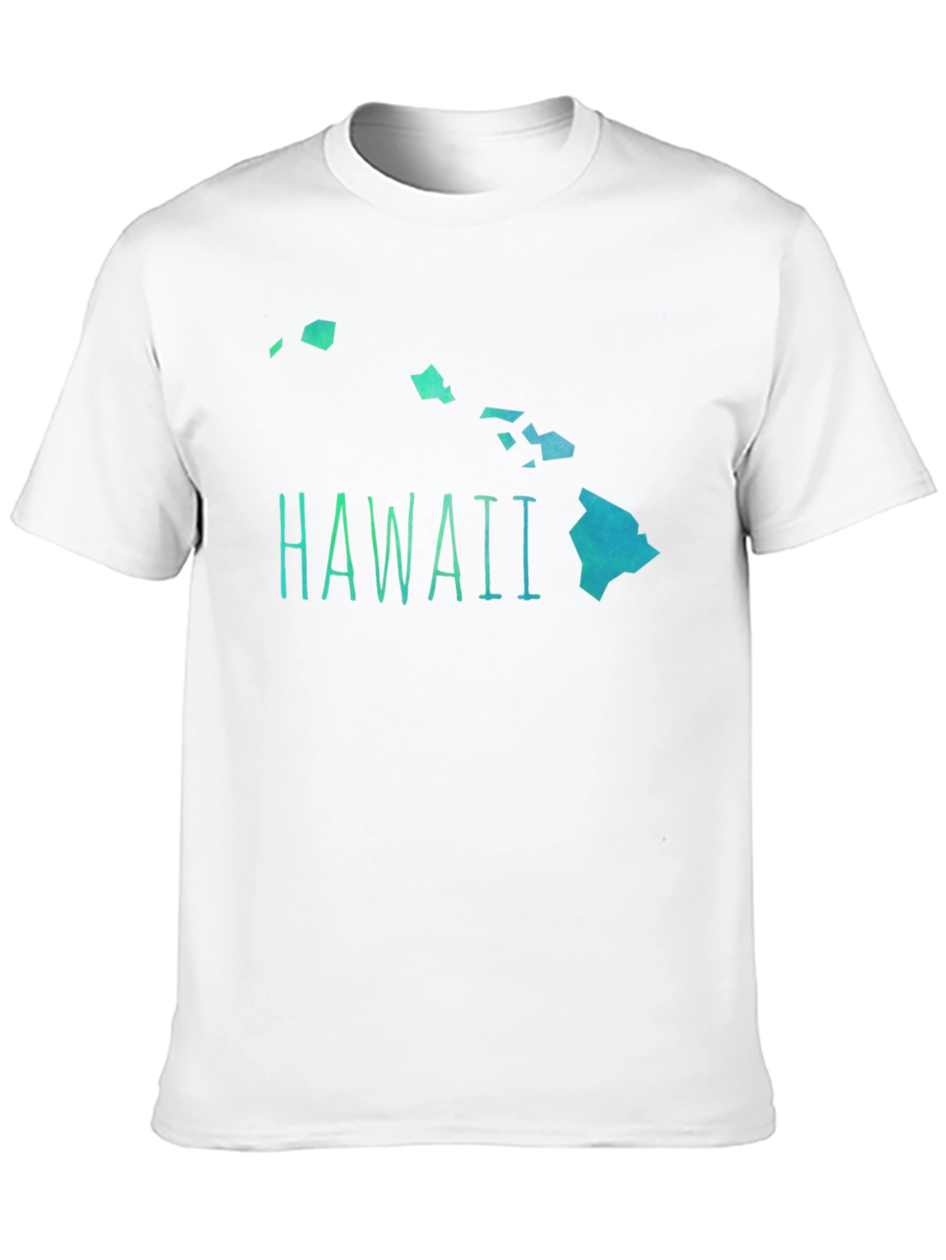 Hawaii Islands Graphic Mens Black T-Shirt