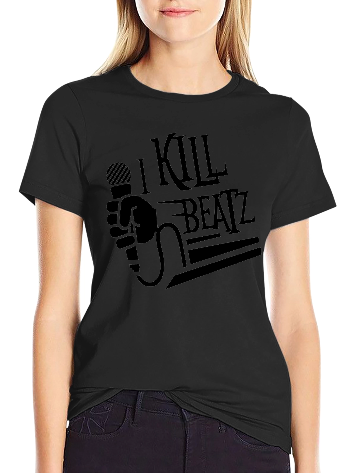 I Kill Beatz Black Graphic Tee