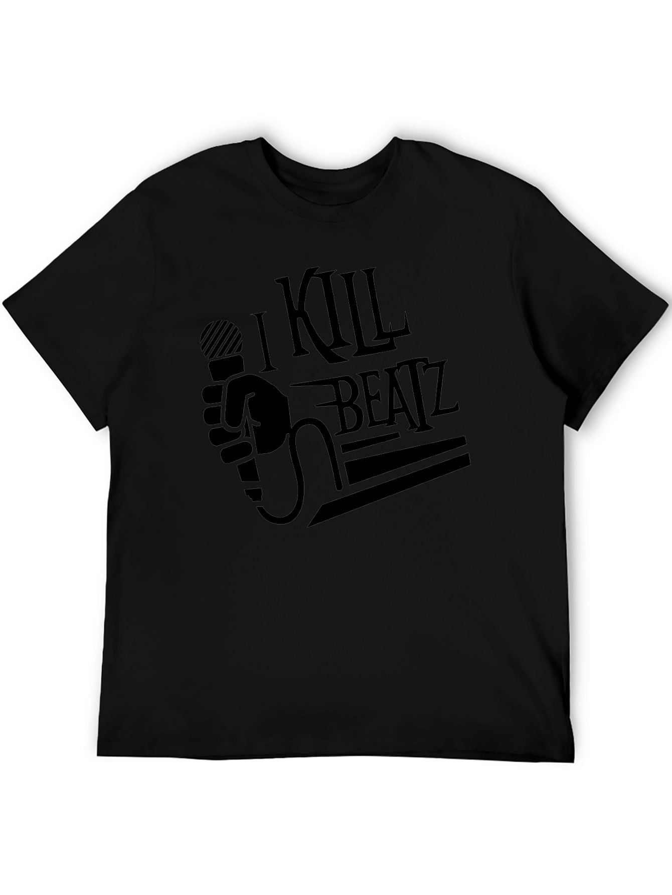 I Kill Beatz Black Graphic Tee