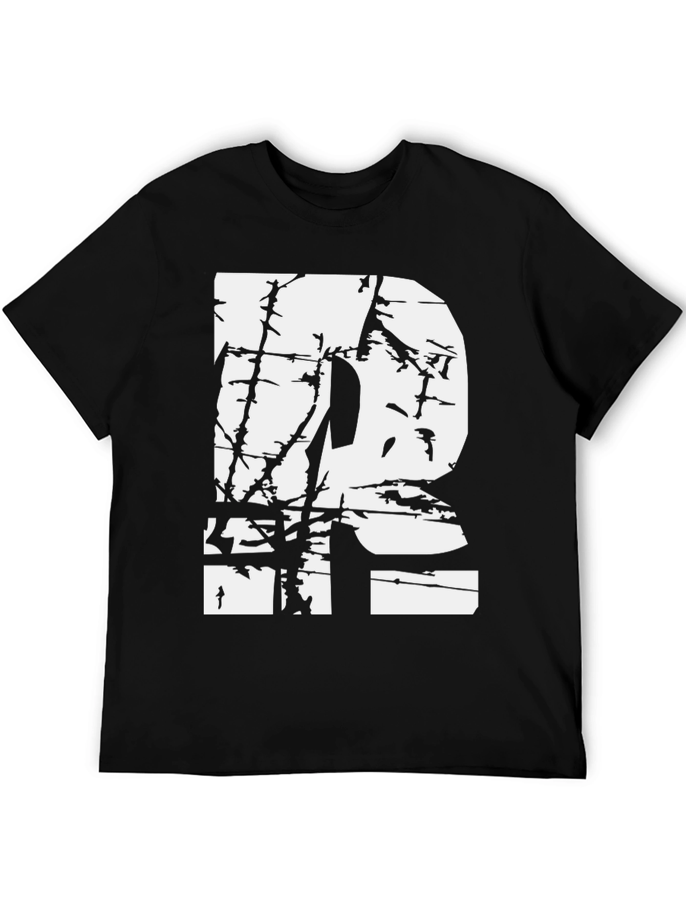 Distressed Letter R Graphic Tee