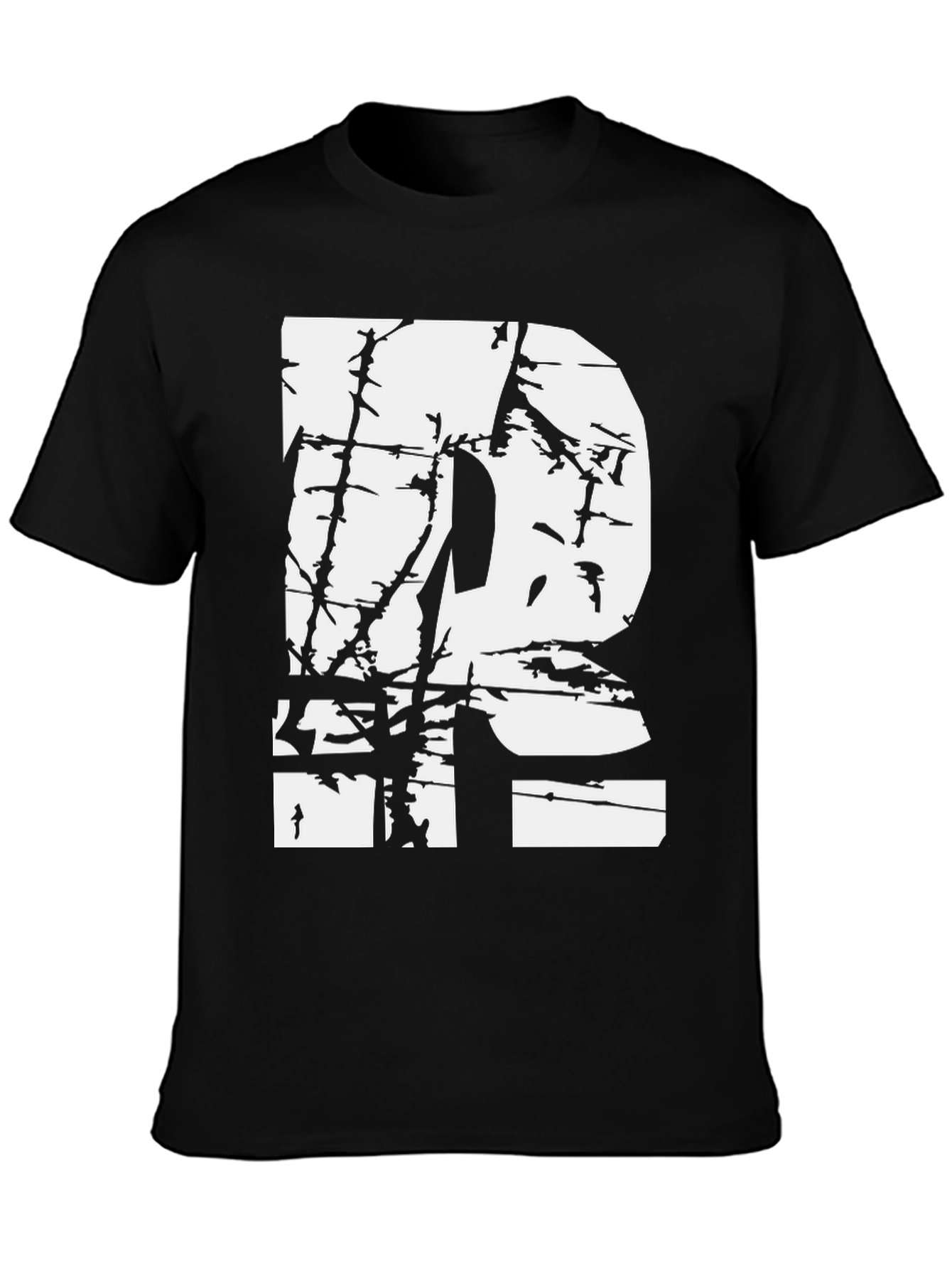 Distressed Letter R Graphic Tee