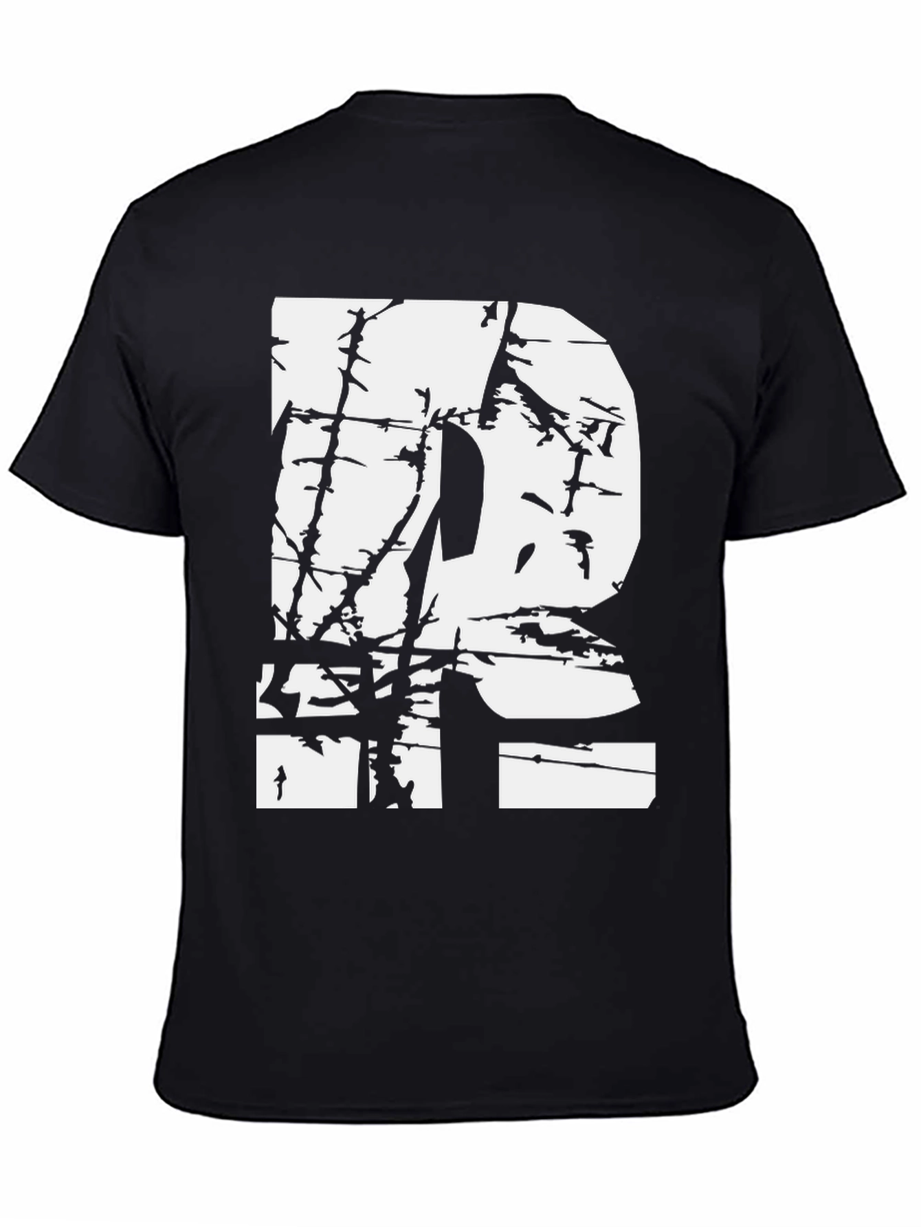 Distressed Letter R Graphic Tee