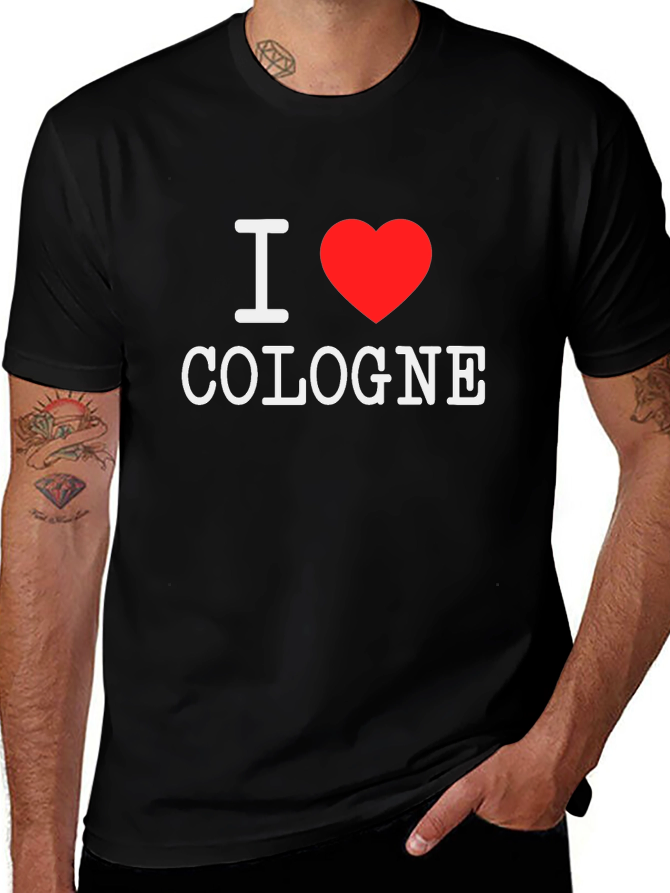 I Heart Cologne T-Shirt - Stylish Black Tee
