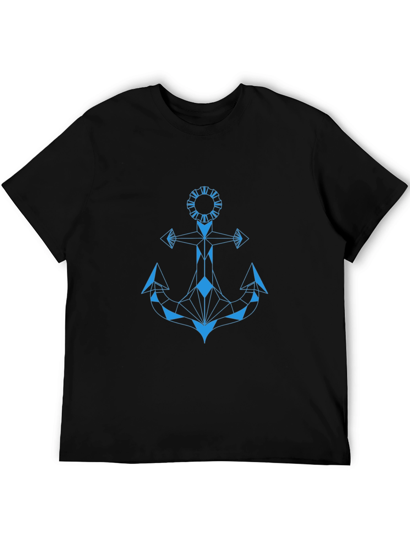 Geometric Anchor Graphic Tee - Sleek Modern Design