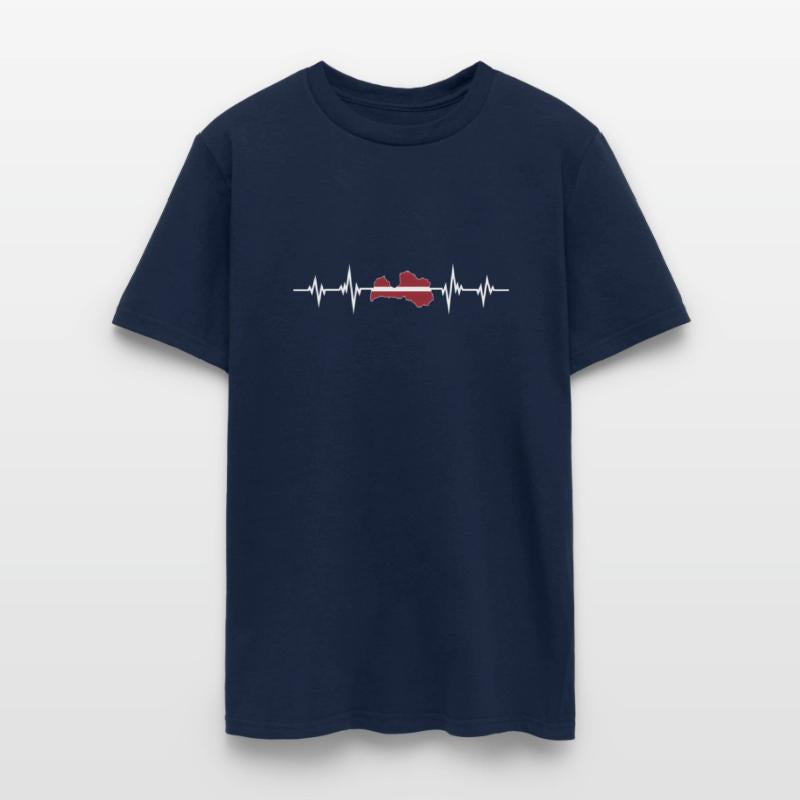 Heartbeat Latvian Flag Latvia