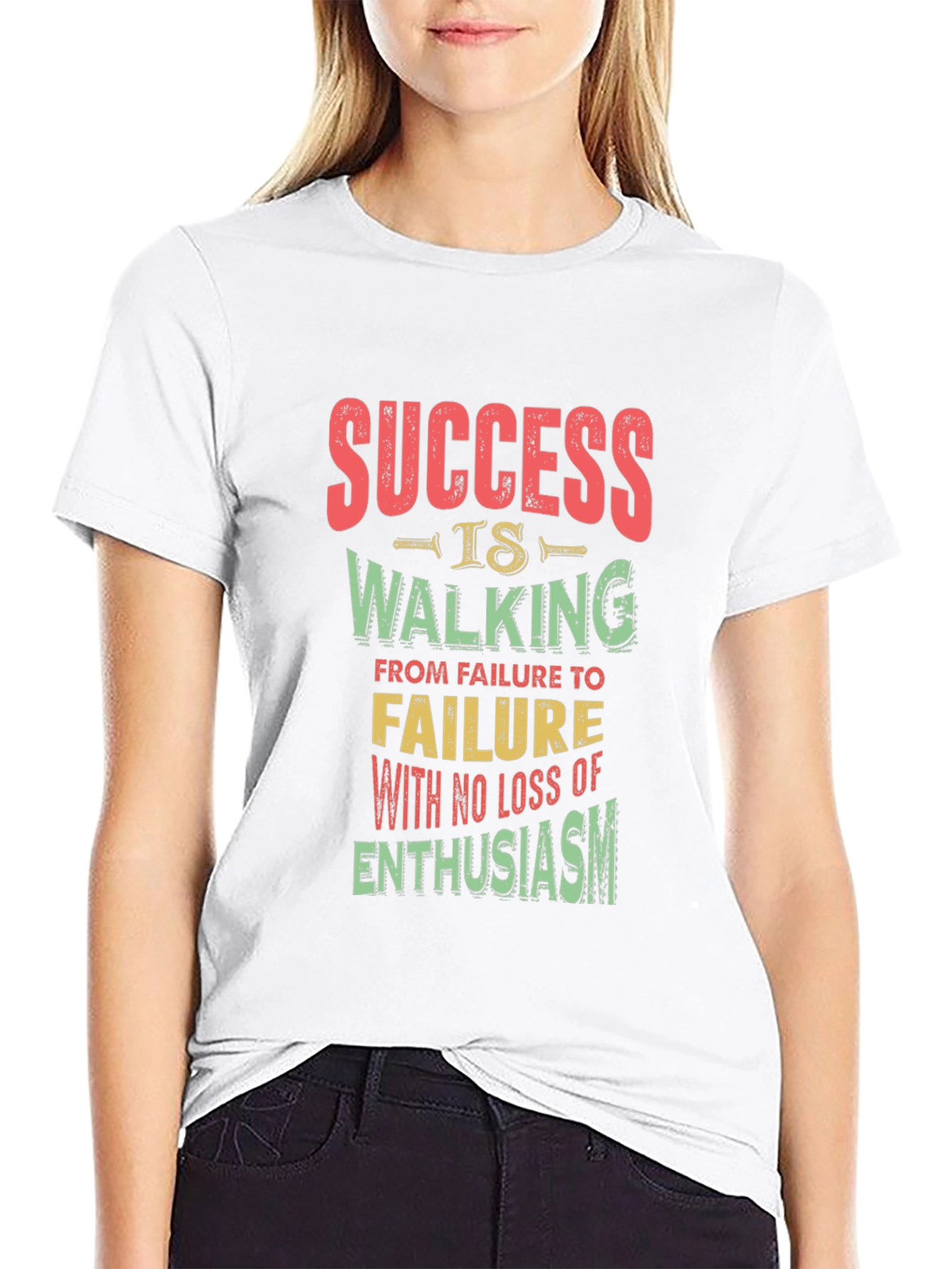 Success Quote Black T-Shirt