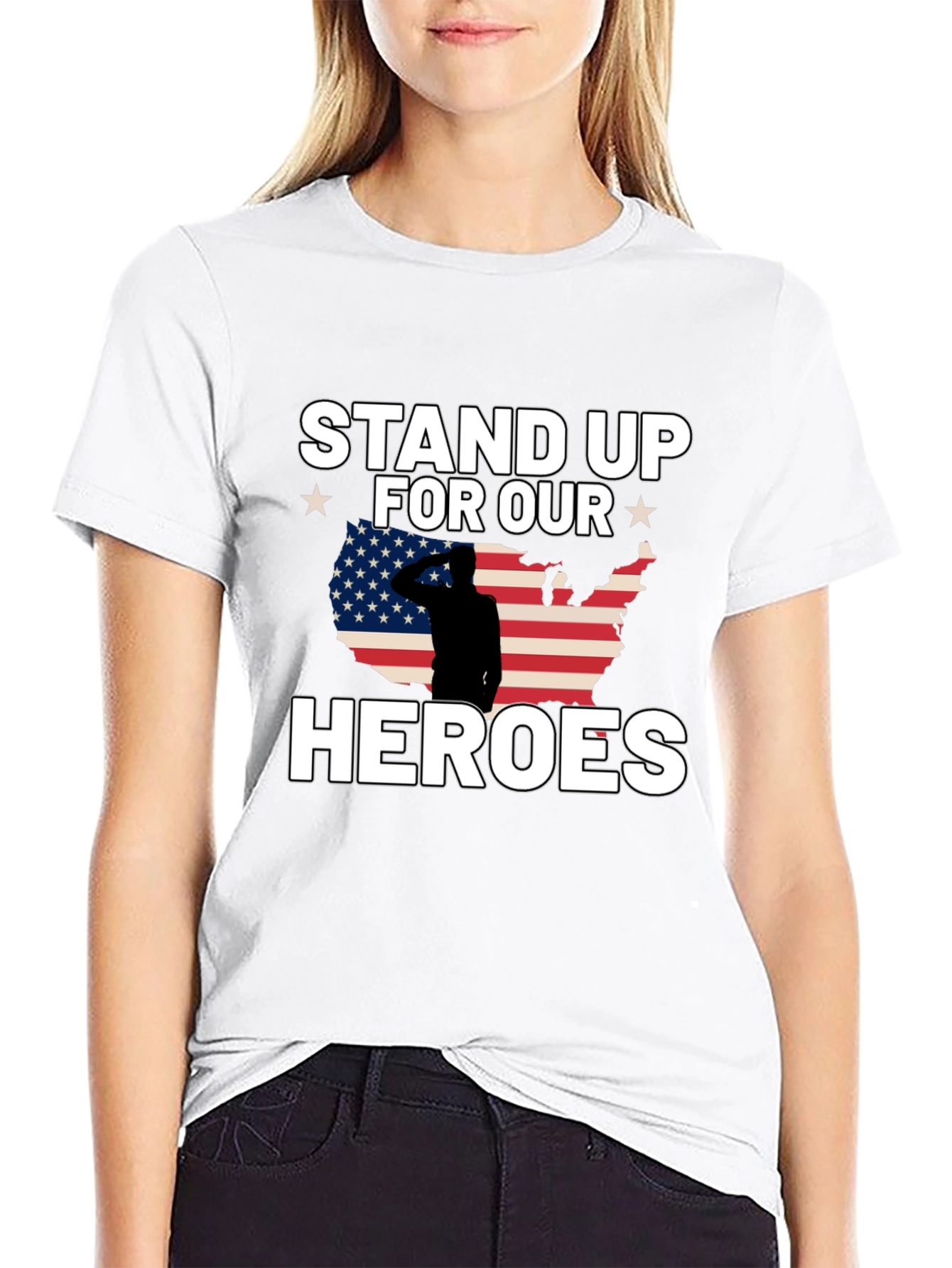 Stand Up For Our Heroes Graphic T-Shirt