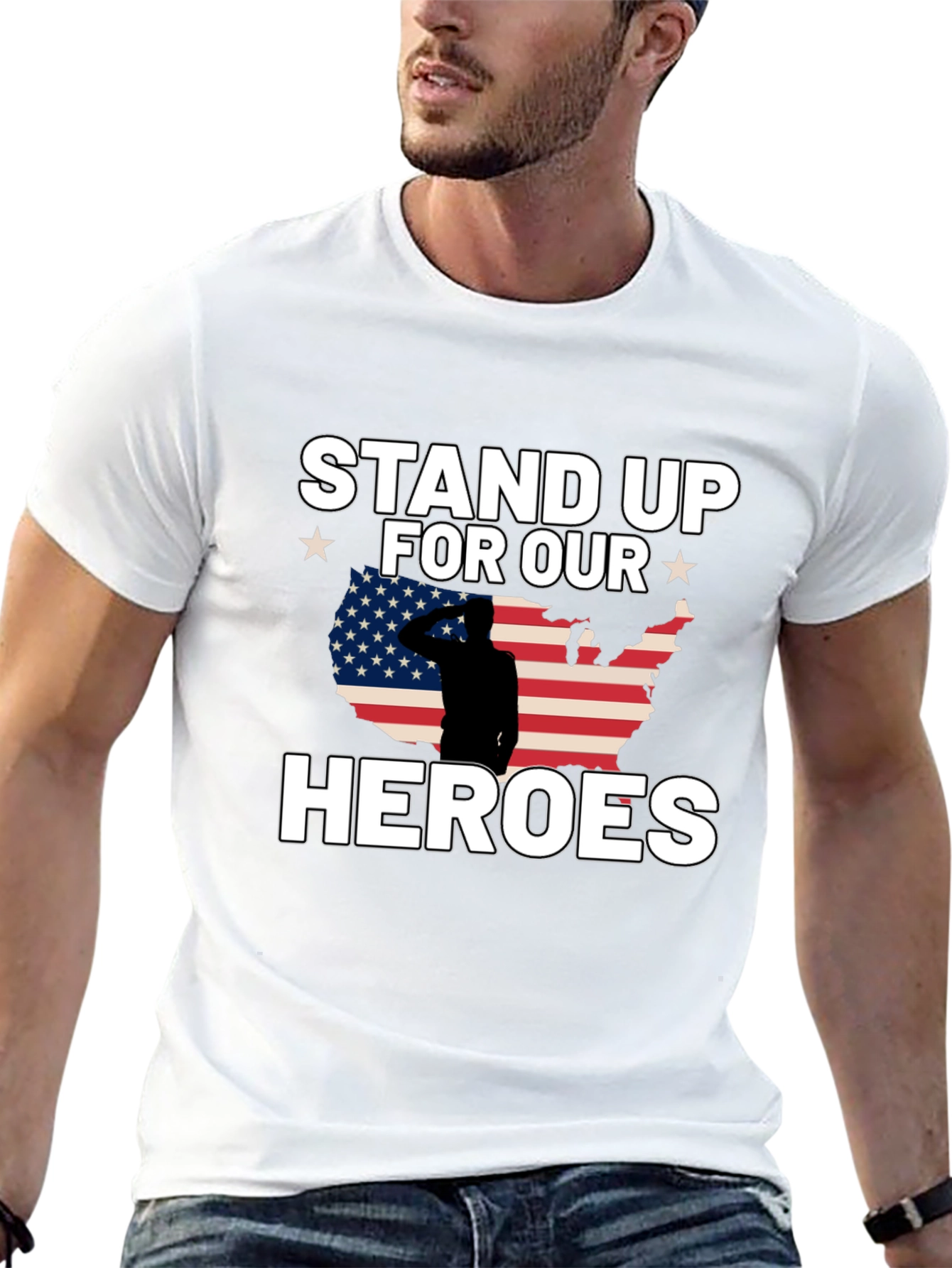 Stand Up For Our Heroes Graphic T-Shirt