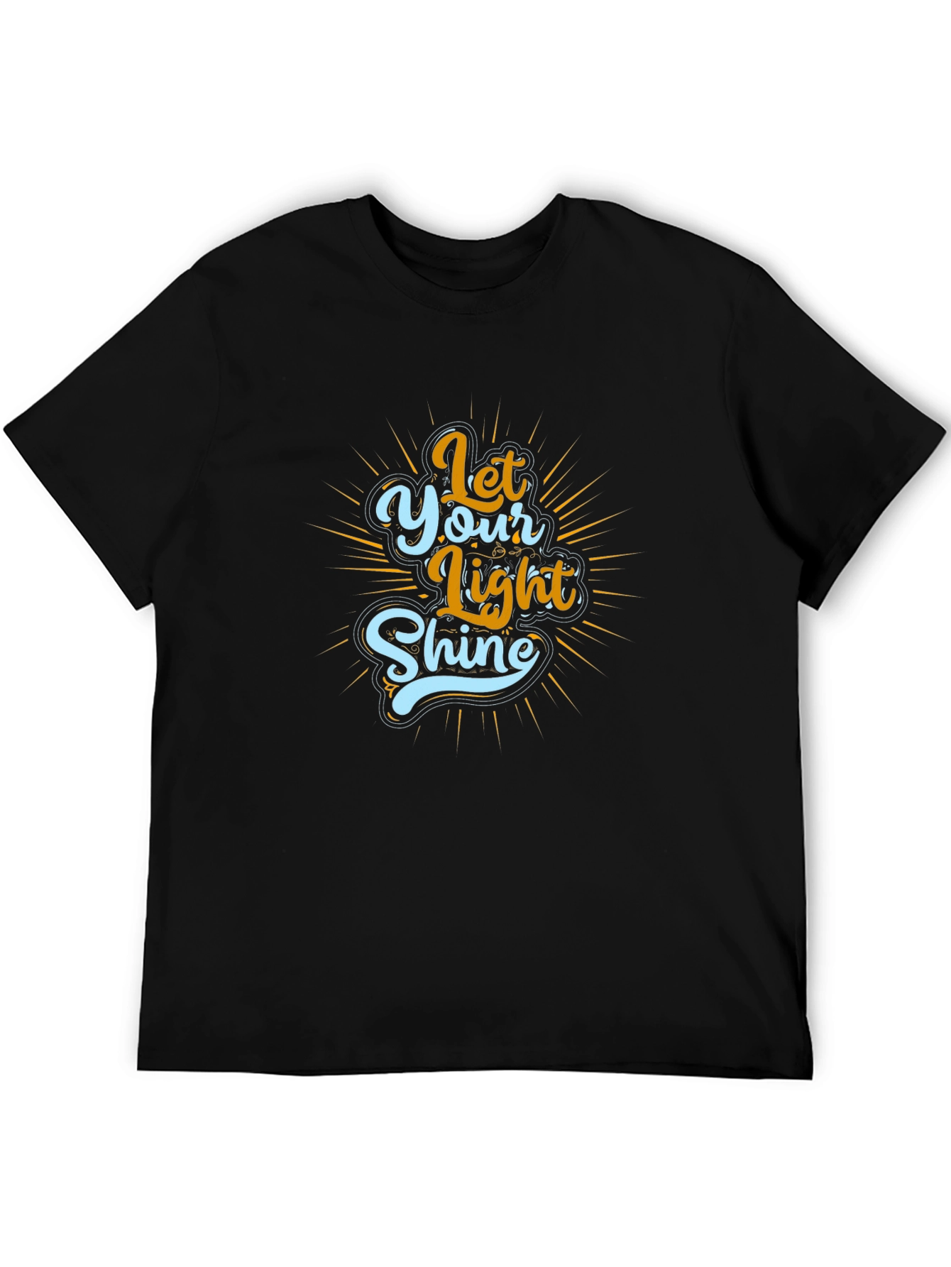 Let Your Light Shine Graphic T-Shirt - Black