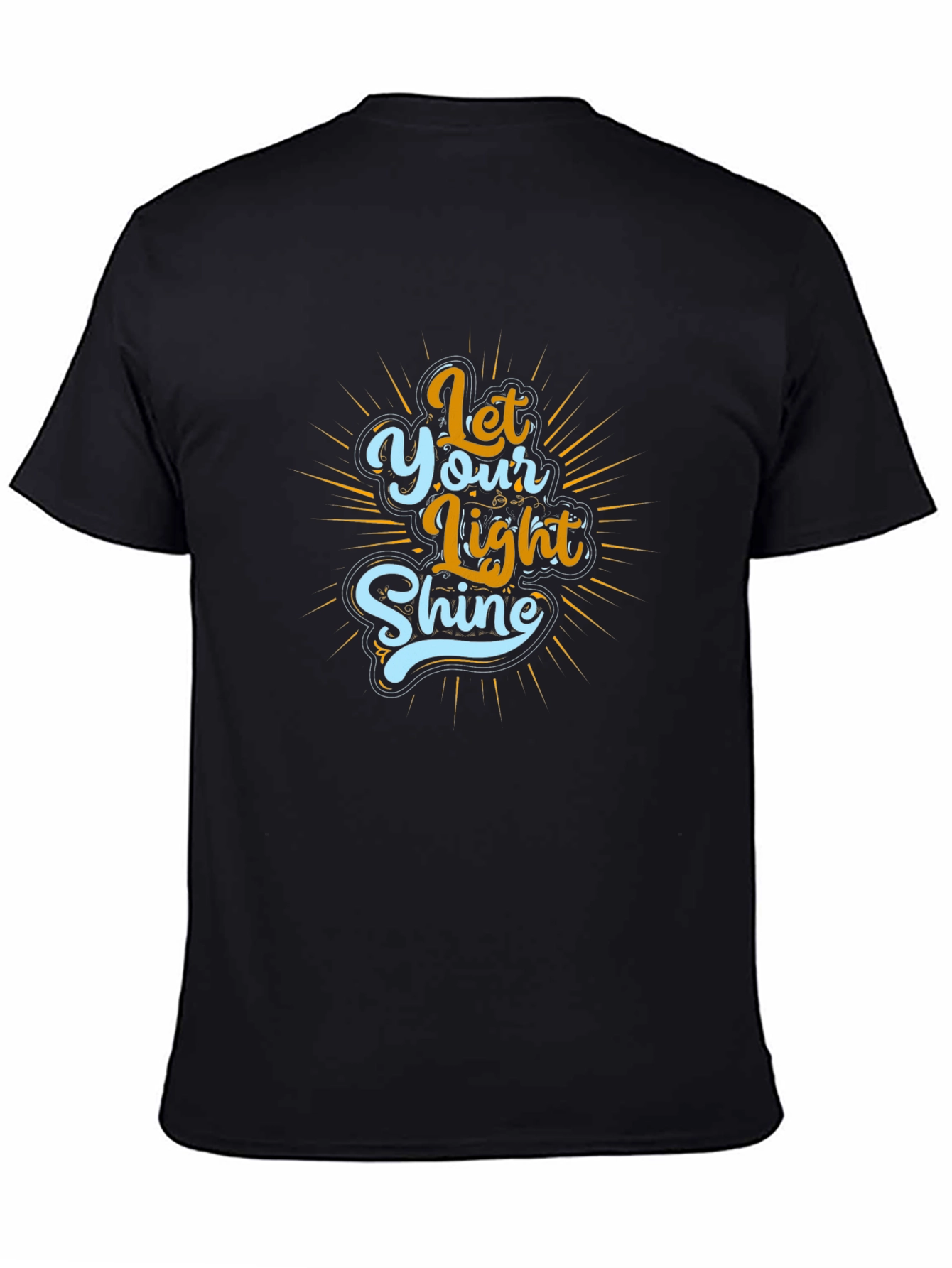 Let Your Light Shine Graphic T-Shirt - Black