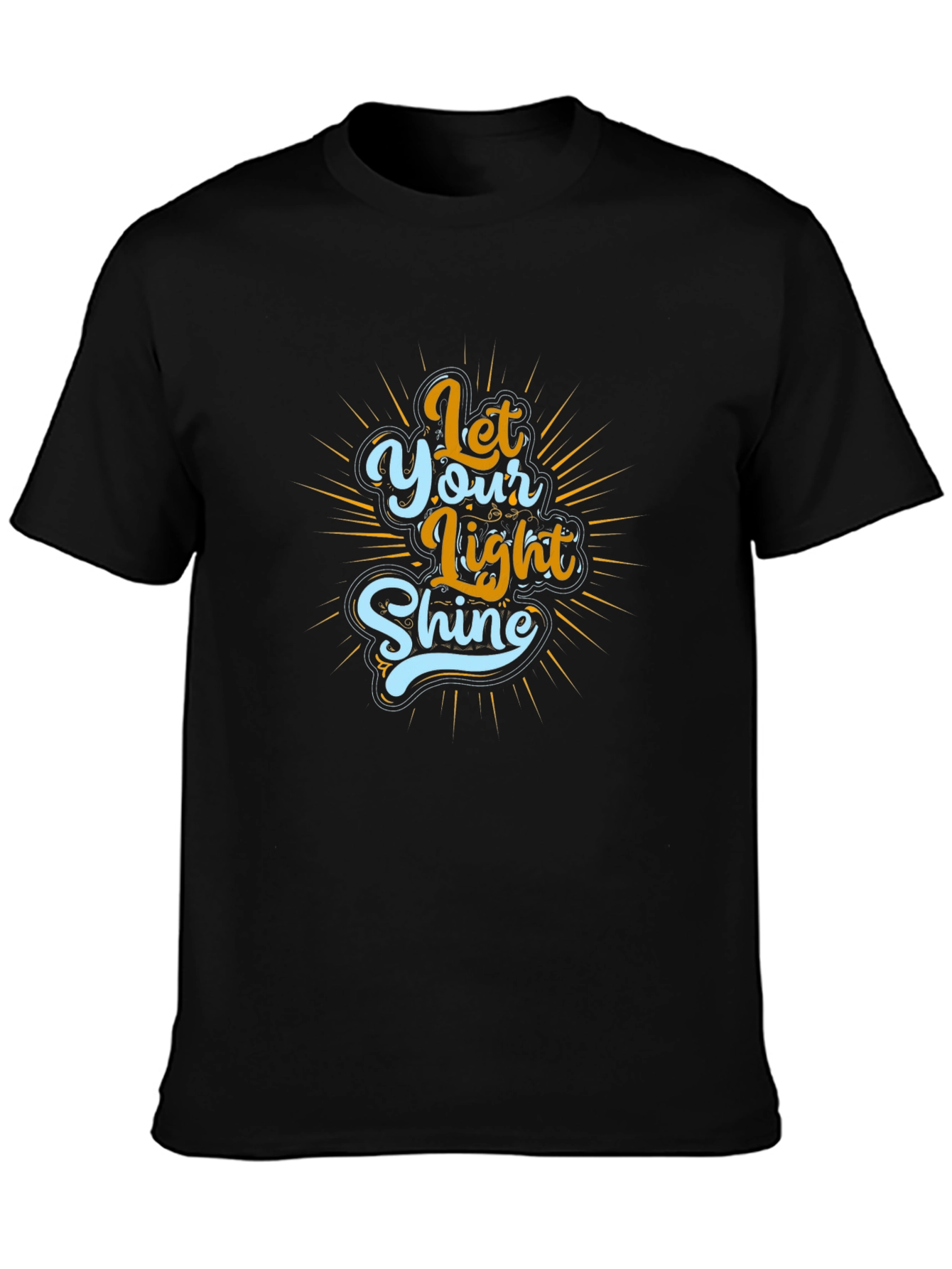 Let Your Light Shine Graphic T-Shirt - Black