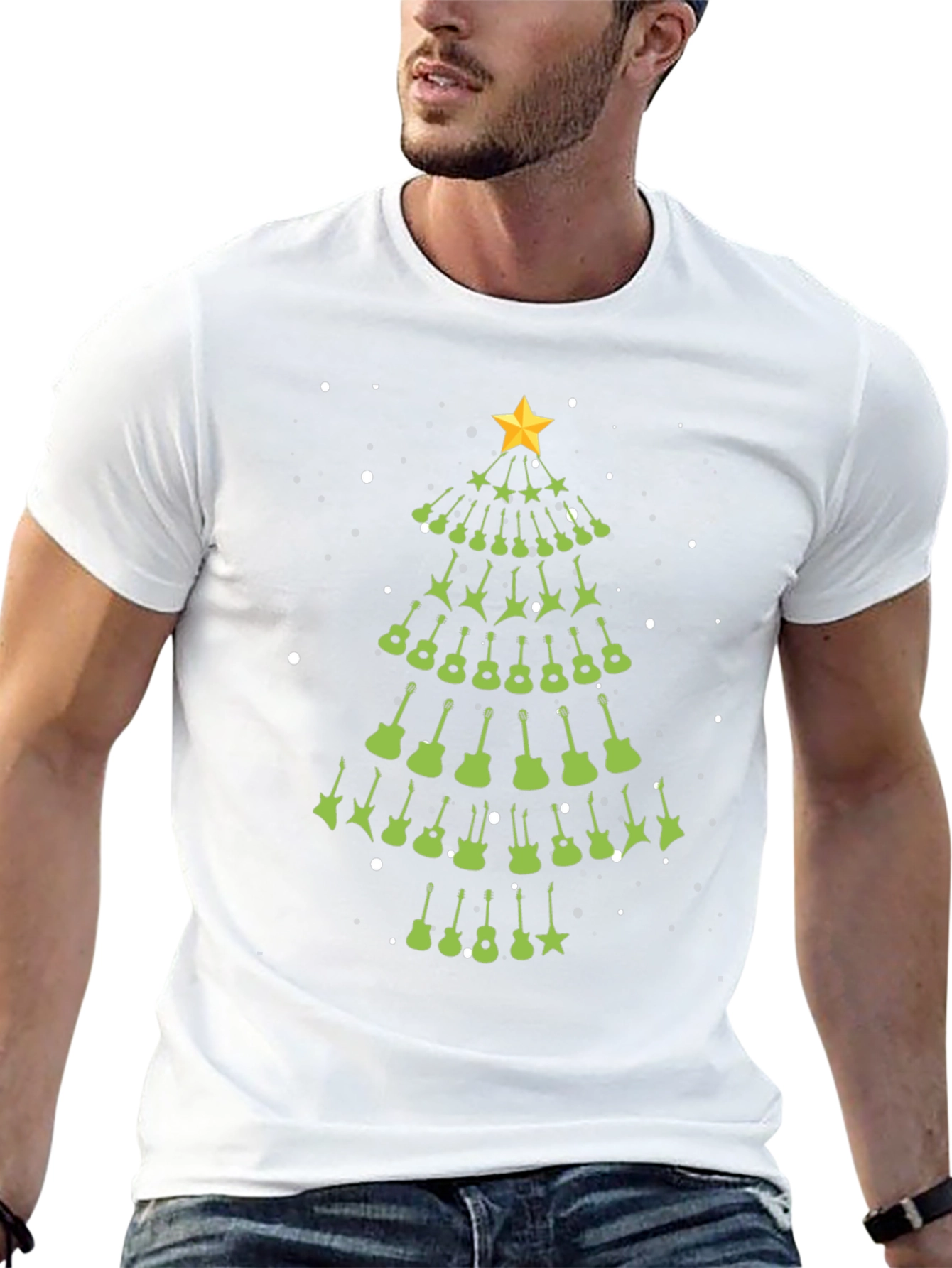 Guitar Christmas Tree T-Shirt - Rockin Holiday Style