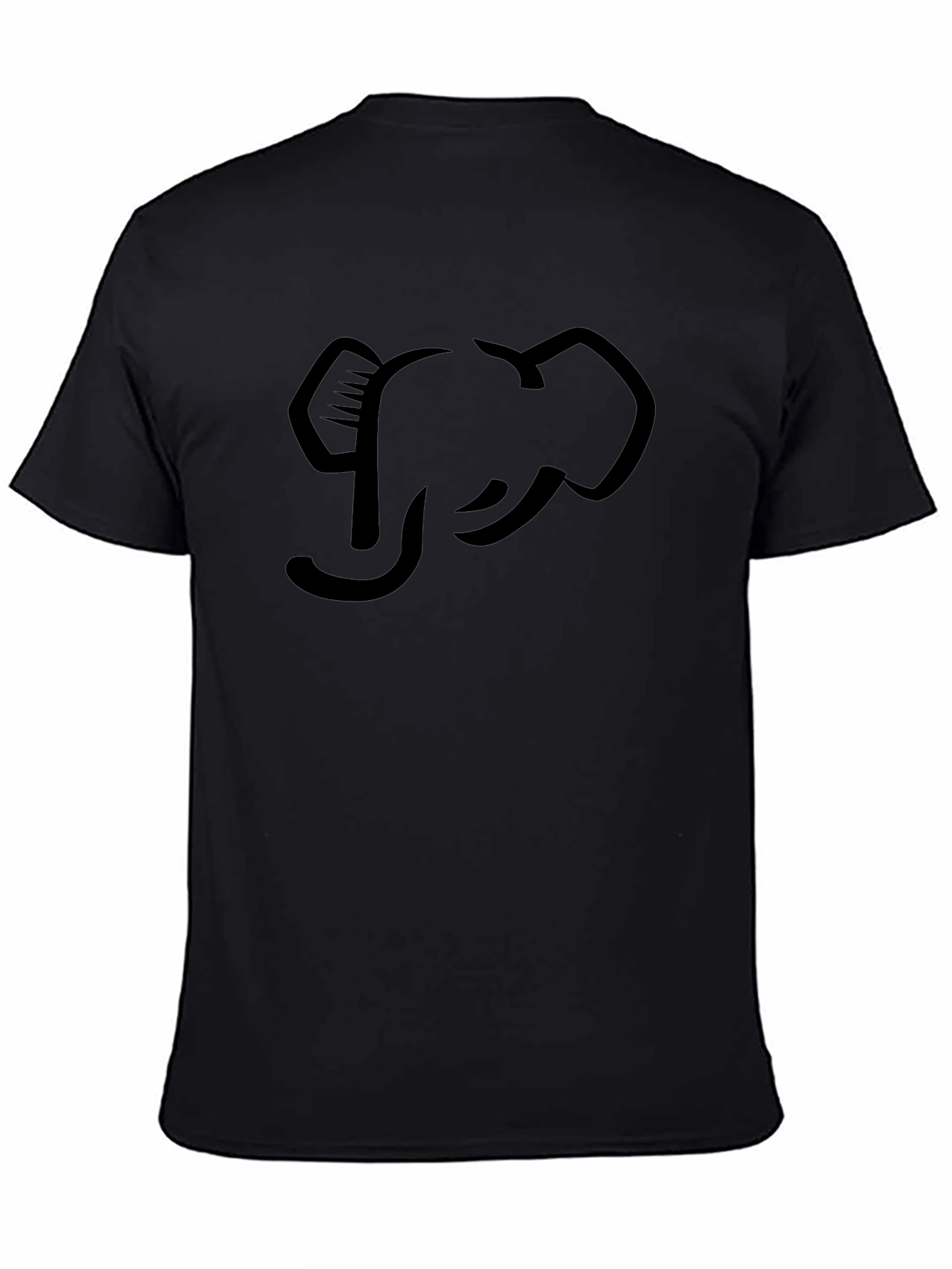 Elephant Outline Graphic Tee - Modern Style
