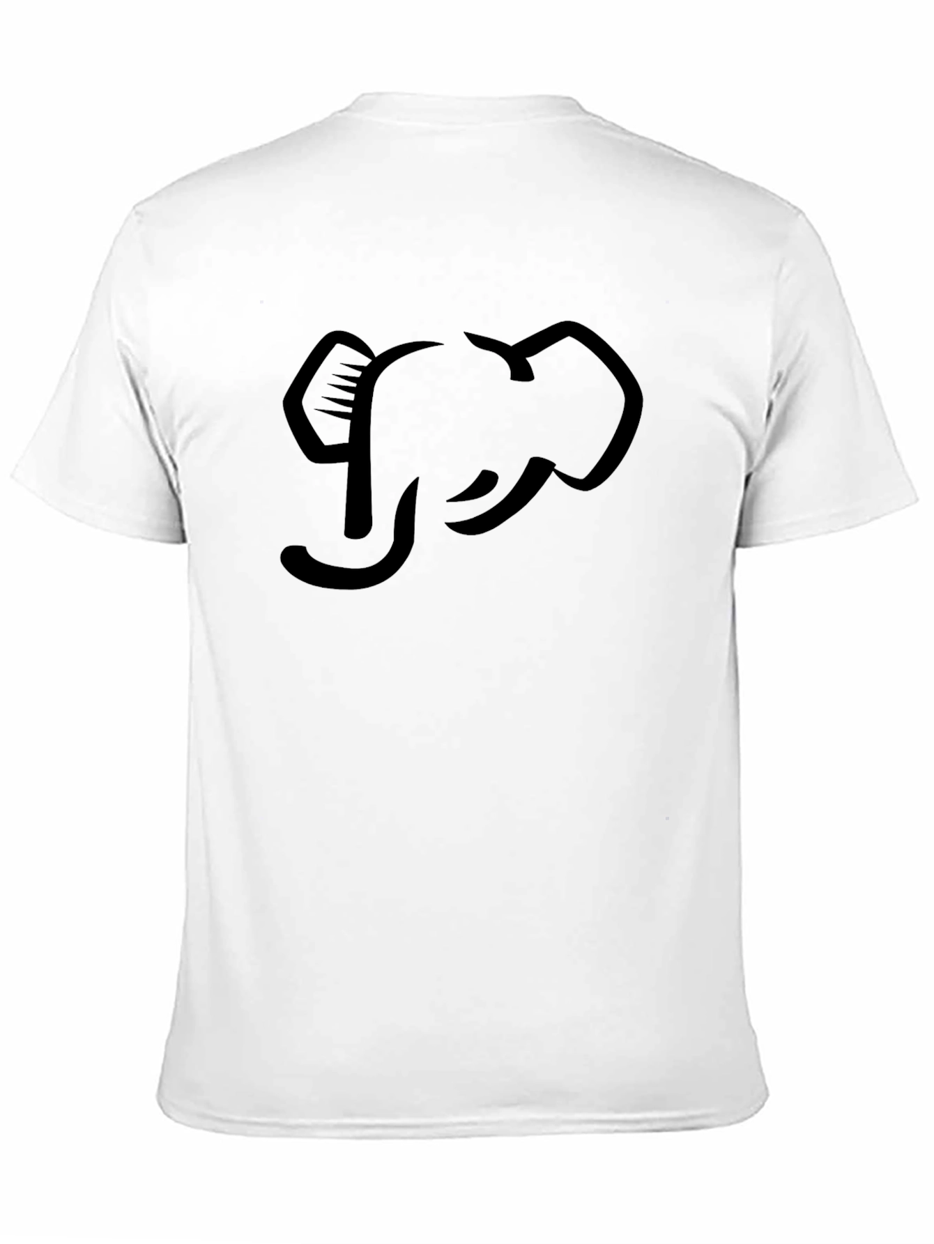 Elephant Outline Graphic Tee - Modern Style