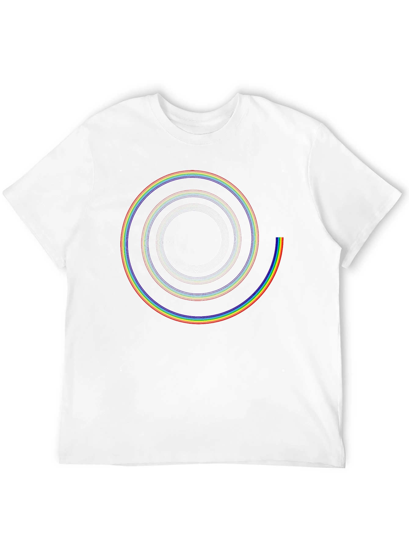 Rainbow Spiral Graphic Black T-Shirt