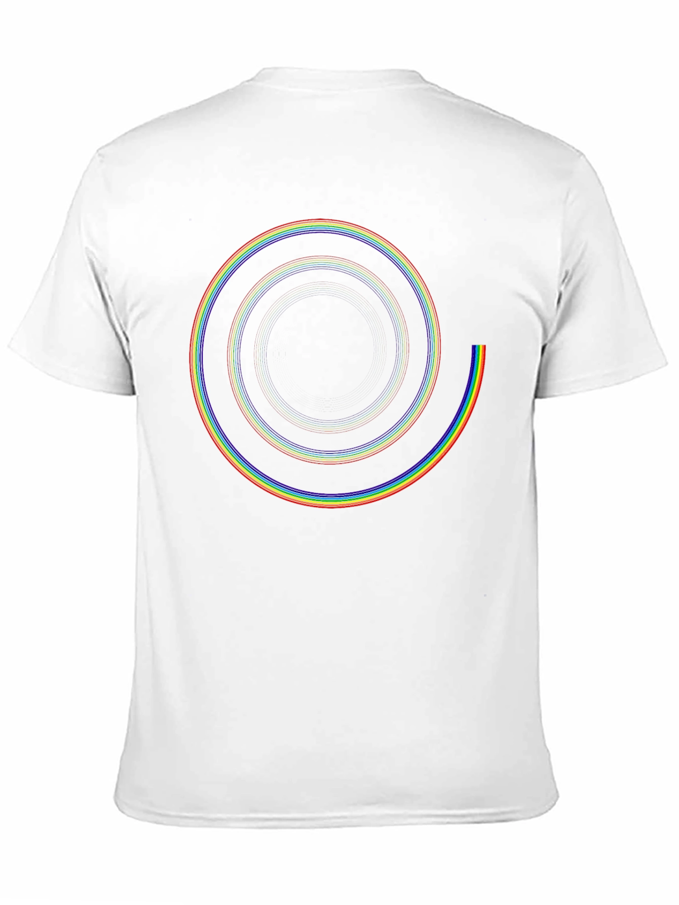 Rainbow Spiral Graphic Black T-Shirt