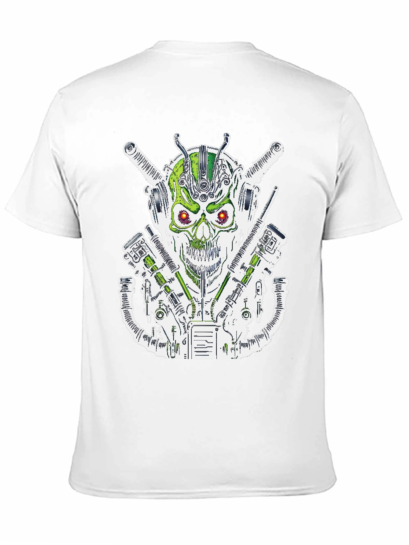Cyberpunk Skull T-Shirt - Futuristic Graphic Tee
