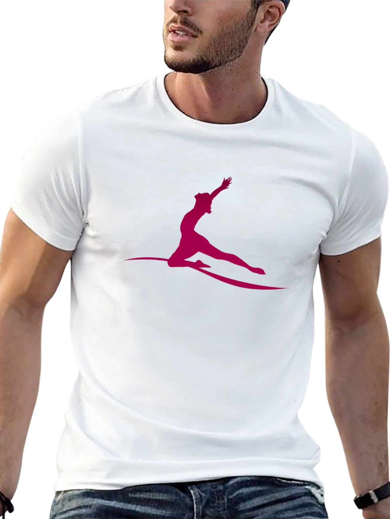 Silhouette Gymnast Black T-Shirt