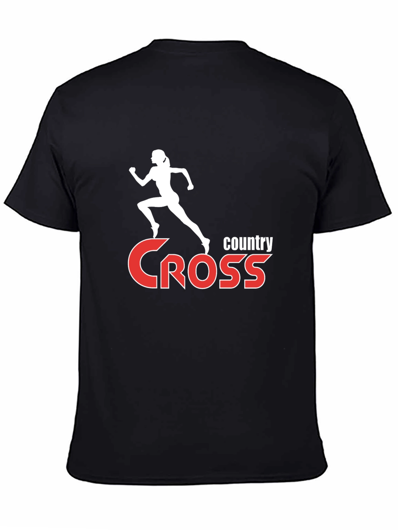 Country Cross T-Shirt: Running Silhouette Design