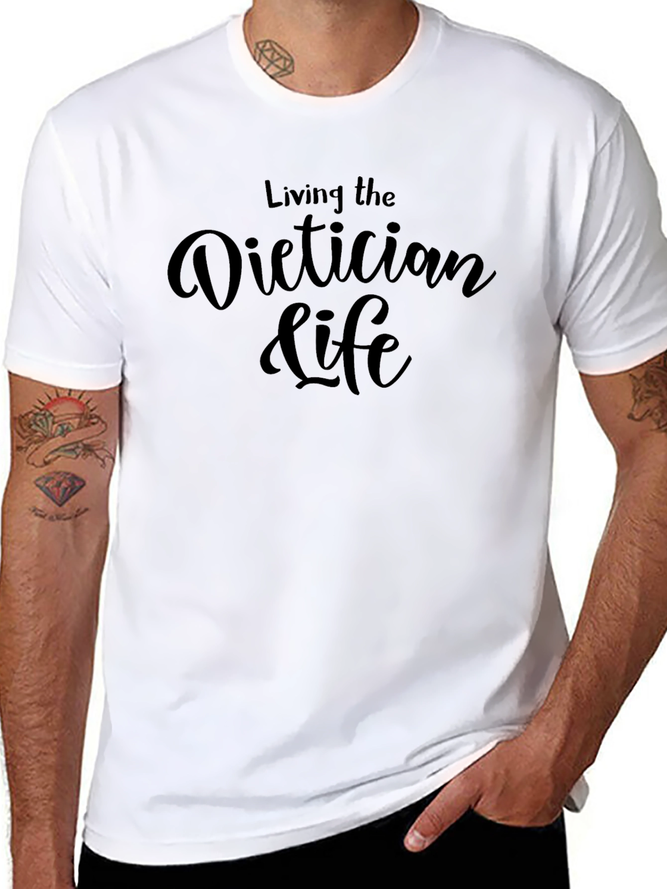 Living the Dietician Life T-Shirt - Black