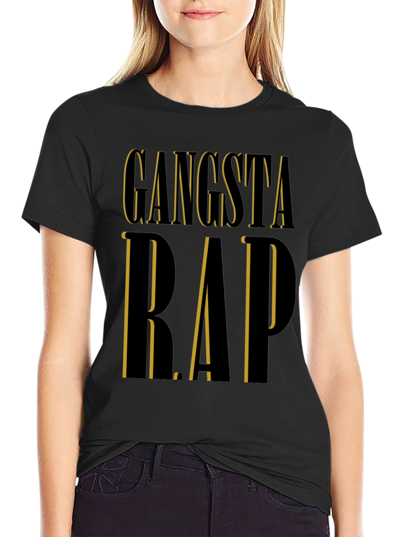 Gangsta Rap Black T-Shirt | Edgy Urban Style