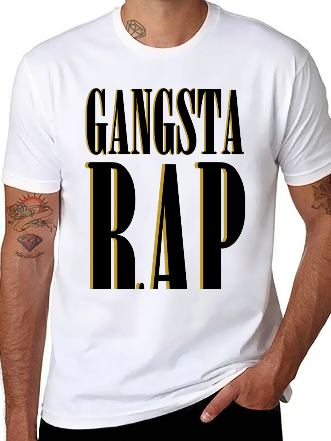 Gangsta Rap Black T-Shirt | Edgy Urban Style