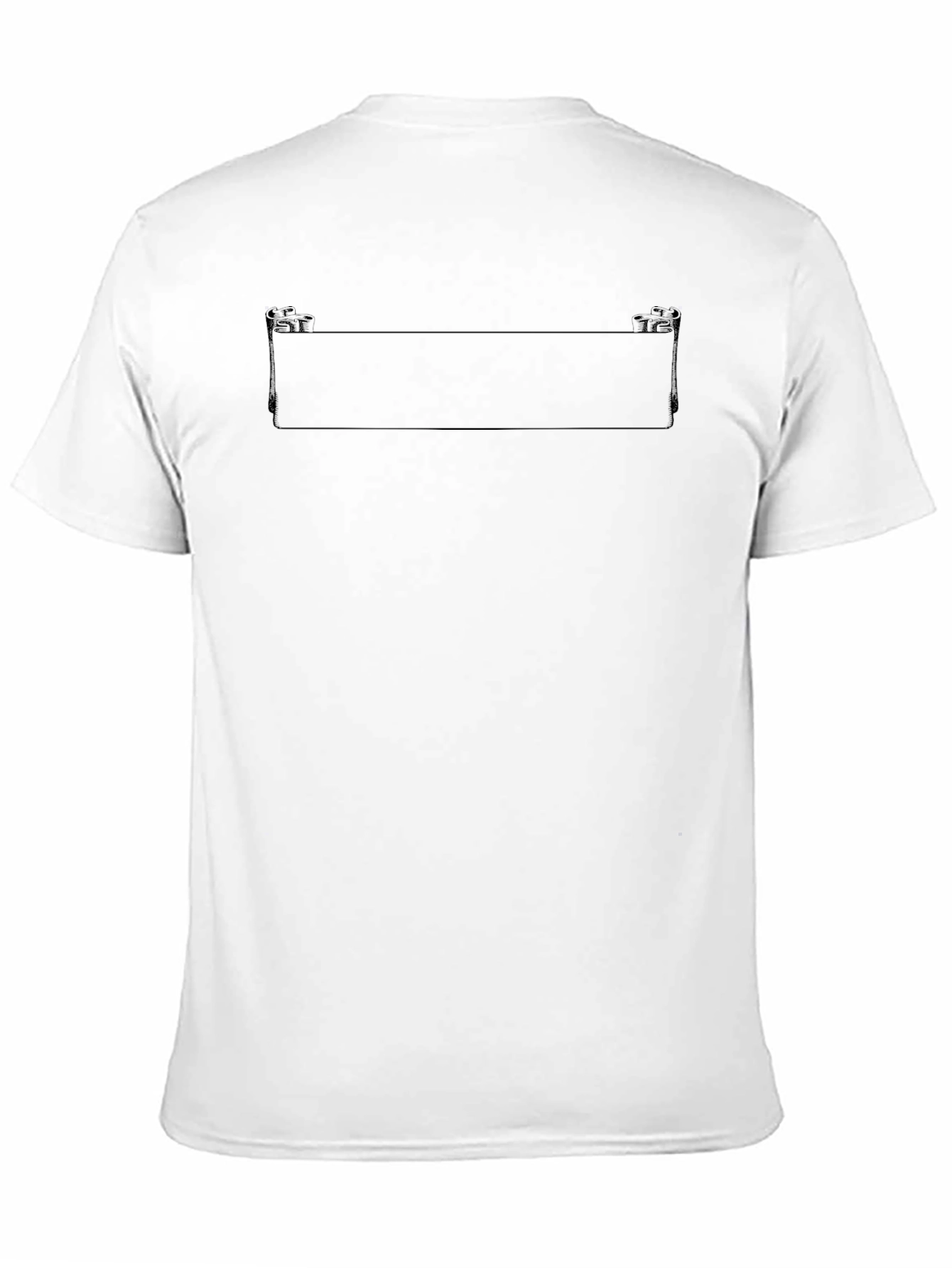Mens Black Crew Neck T-Shirt with Graphic