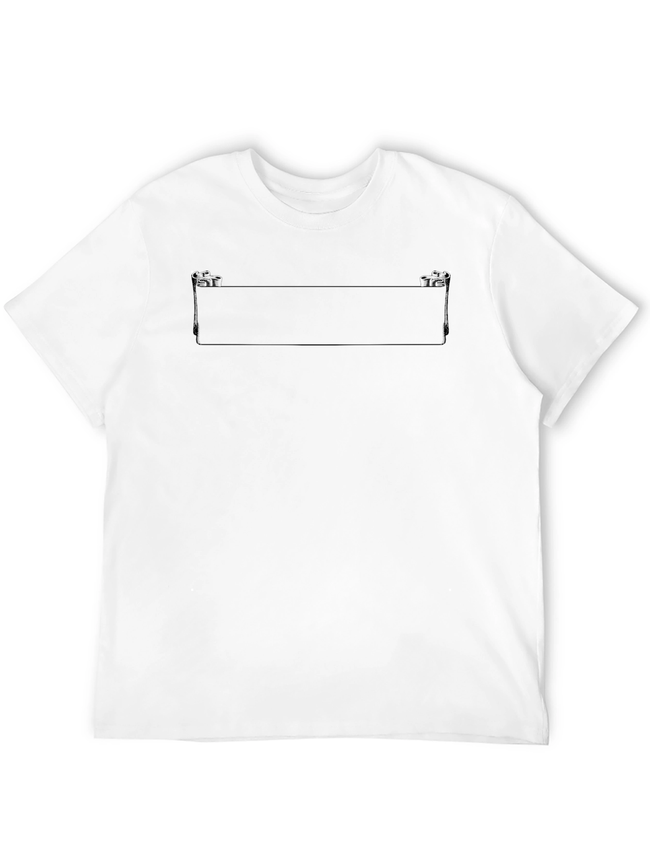 Mens Black Crew Neck T-Shirt with Graphic