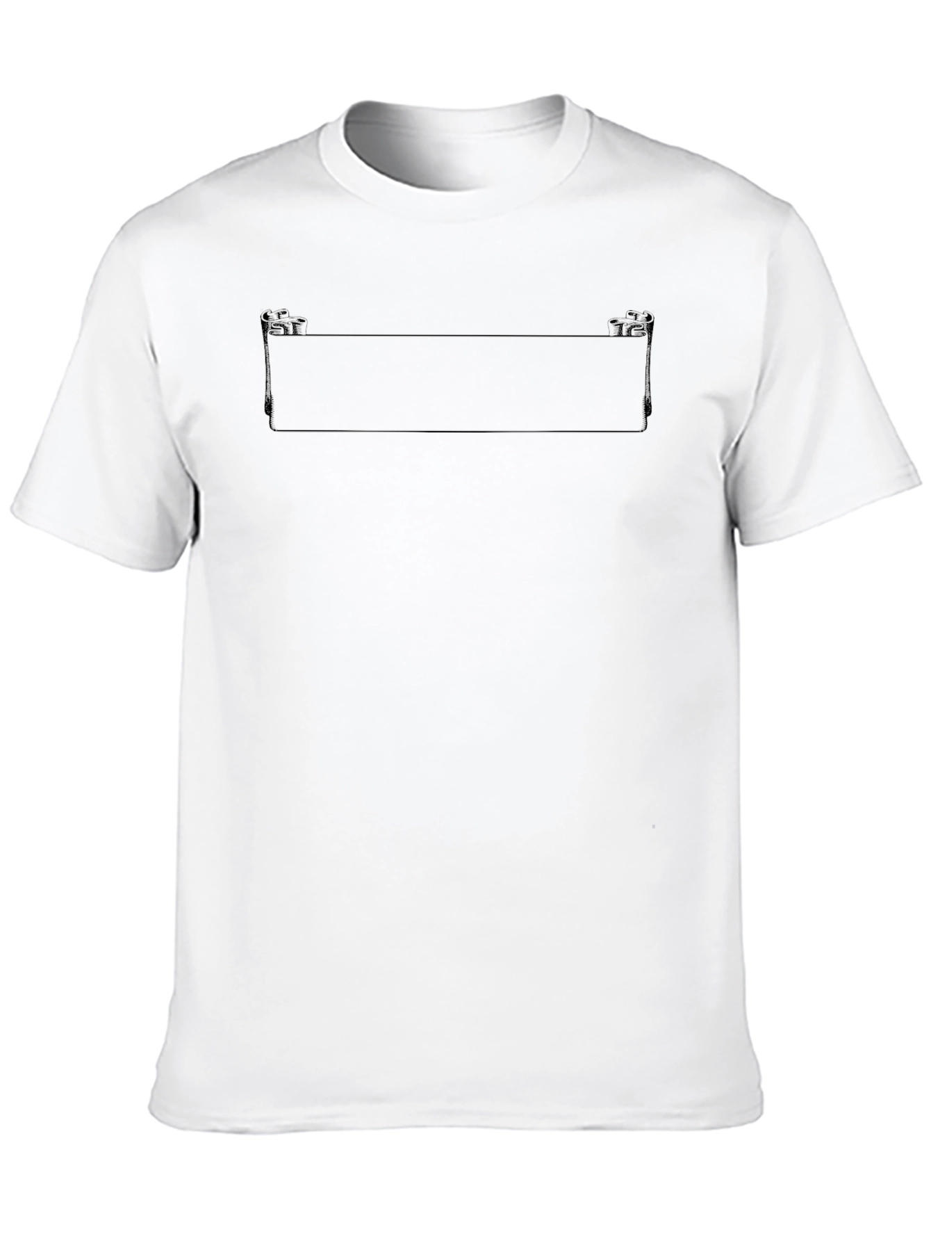 Mens Black Crew Neck T-Shirt with Graphic