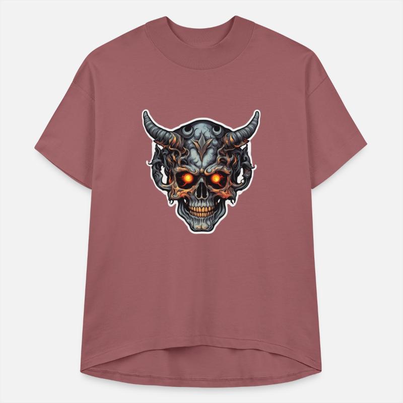 Horned Skull with Fired Eyes