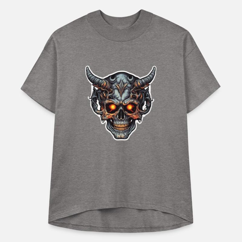 Horned Skull with Fired Eyes