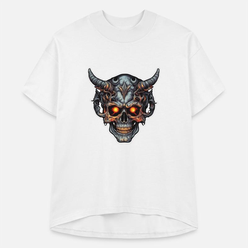 Horned Skull with Fired Eyes