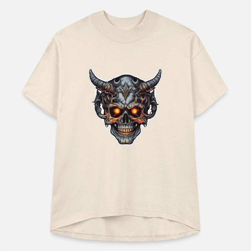 Horned Skull with Fired Eyes