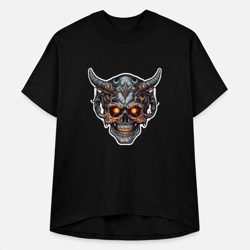 Horned Skull with Fired Eyes