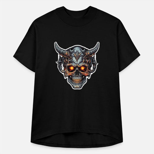 Horned Skull with Fired Eyes