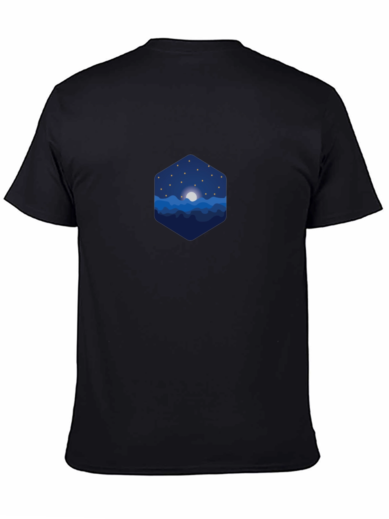 Night Sky Graphic Tee - Stylish Mens Black T-Shirt