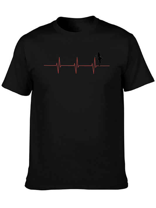 Heartbeat Dancer Graphic Tee - Black