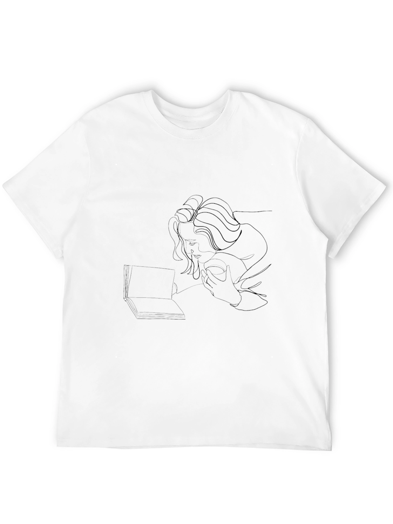 Modern Abstract Line Art T-Shirt - Unisex Black Tee