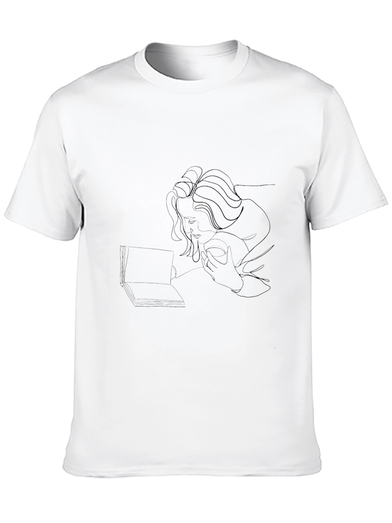 Modern Abstract Line Art T-Shirt - Unisex Black Tee