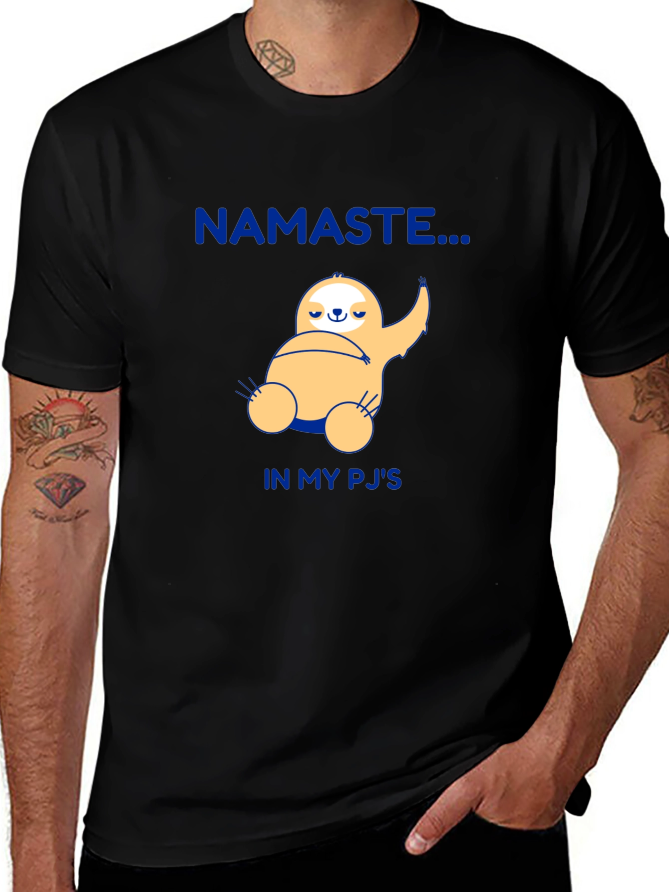 Namaste Sloth Graphic Tee - Cozy Pajama Shirt