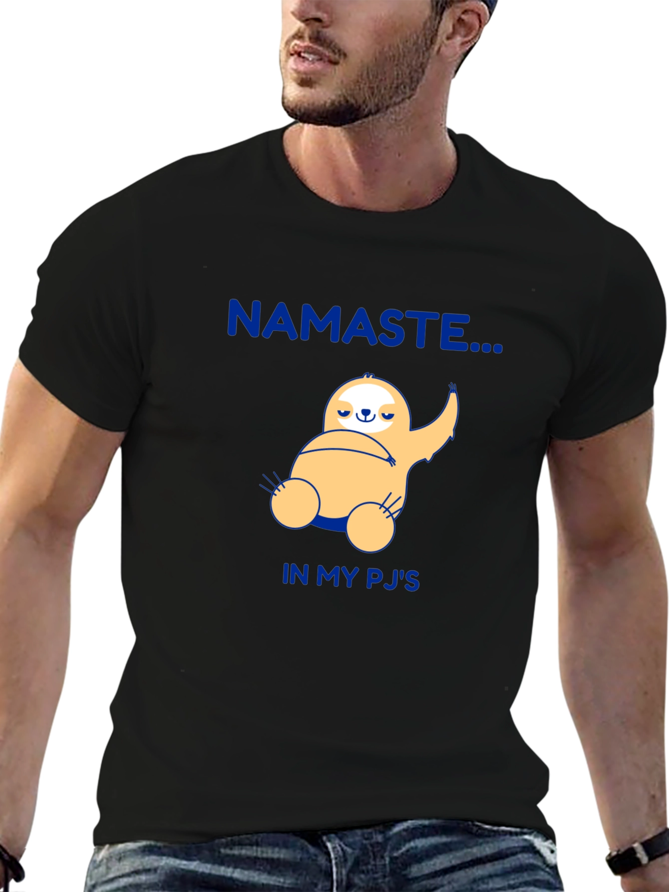 Namaste Sloth Graphic Tee - Cozy Pajama Shirt