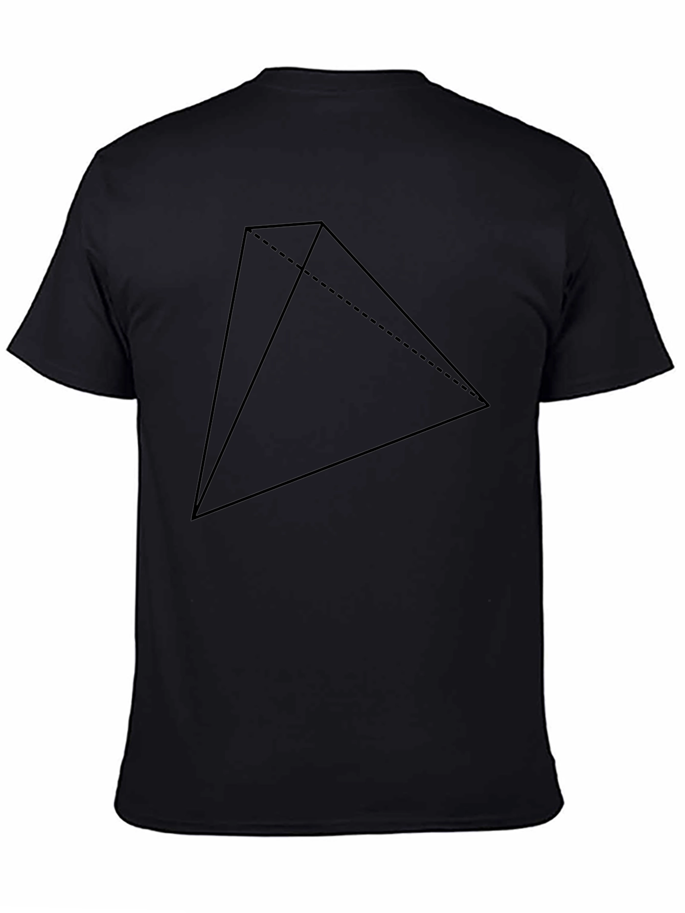 Geometric Pyramid Black Tee