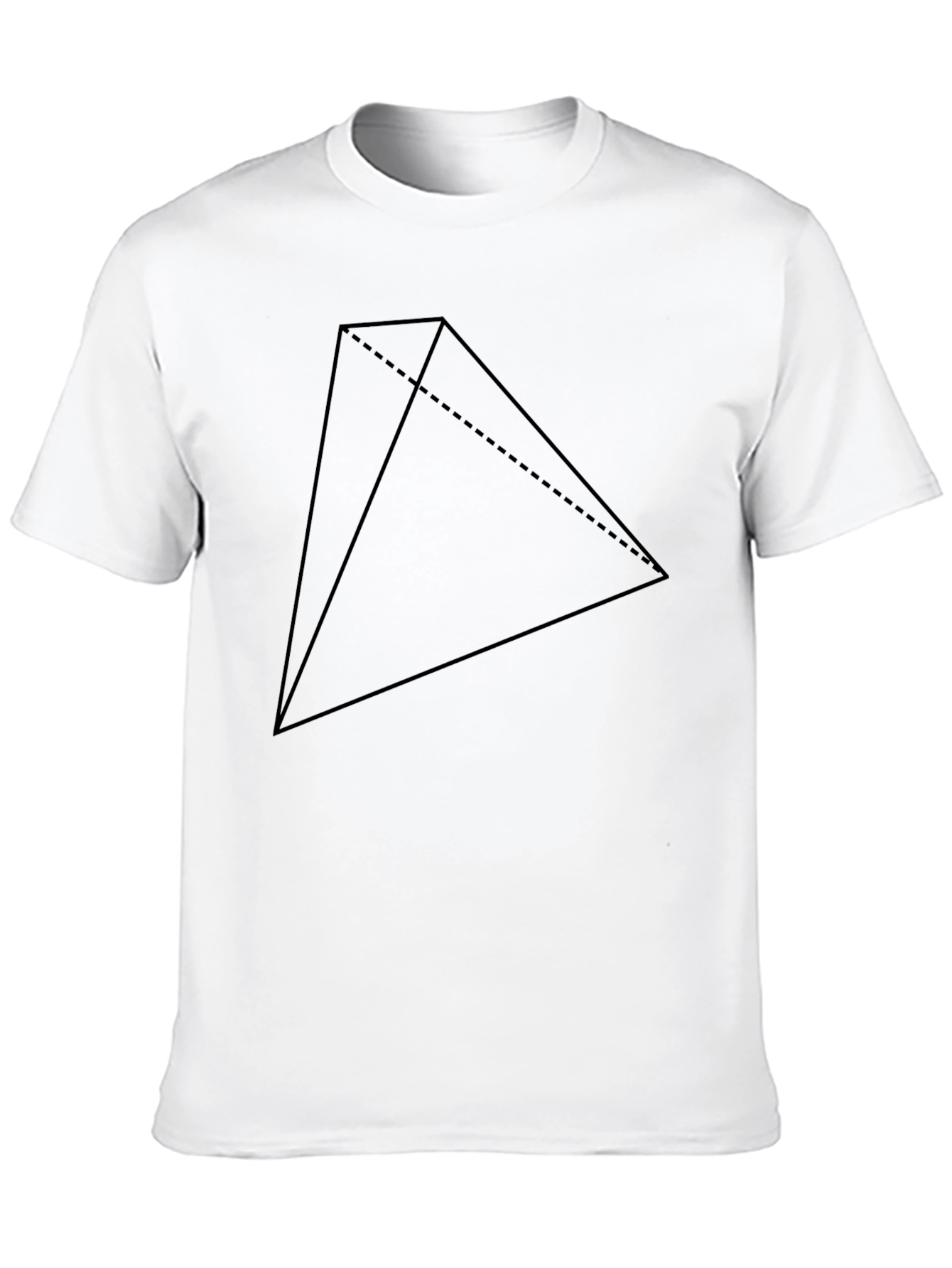 Geometric Pyramid Black Tee